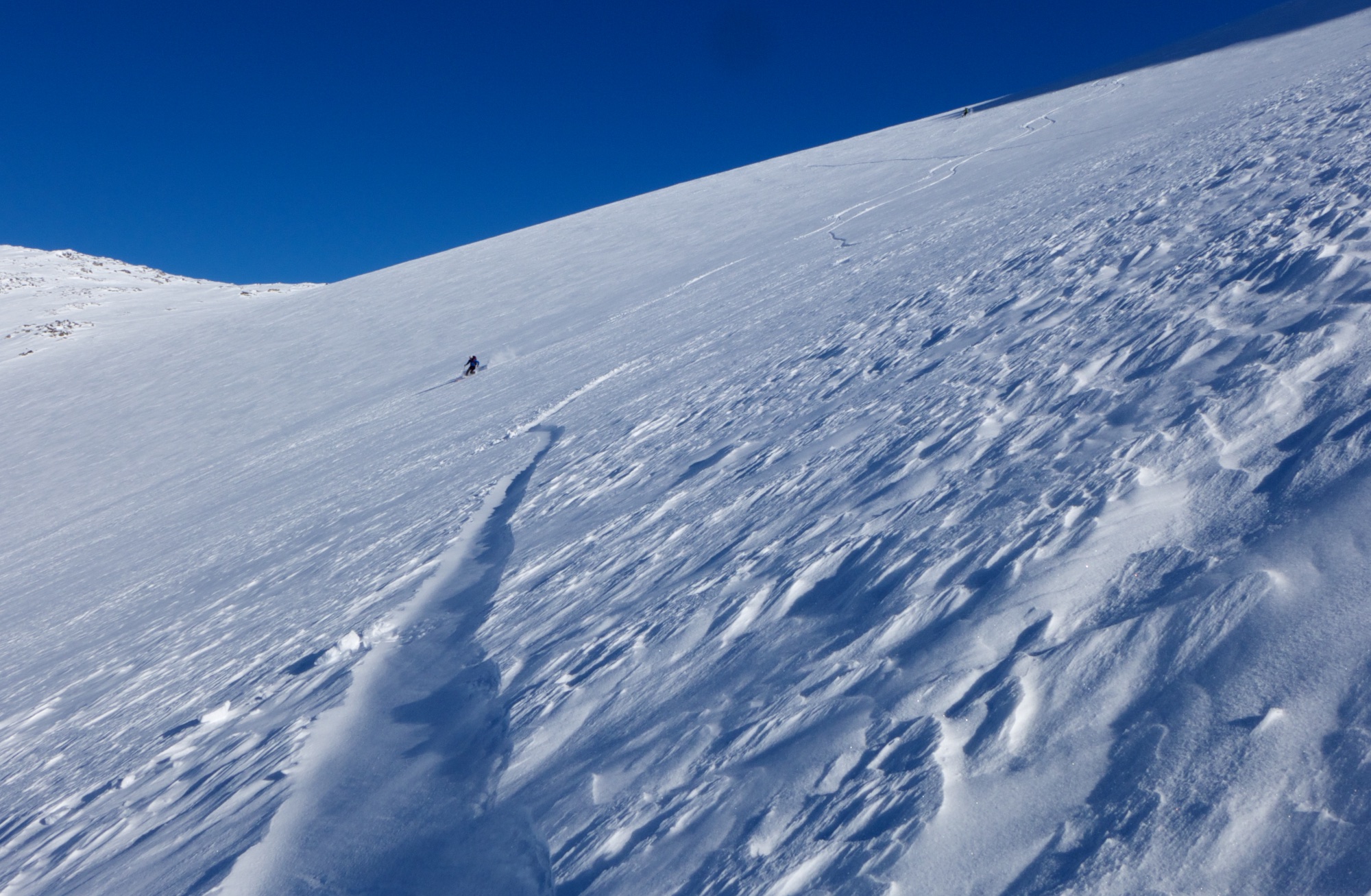 ...before going over the summit and going down the north face in good snow conditions.