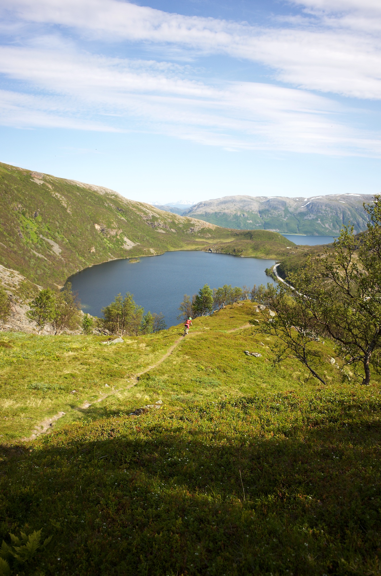 ...the wide open, fast singletrack on Brattfjellet...