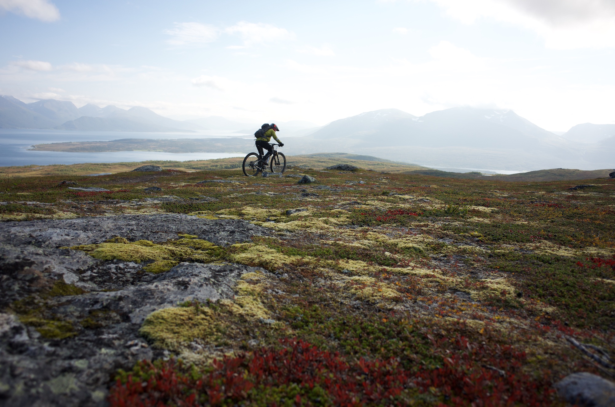 Kjersti leading out on the summit plateau.