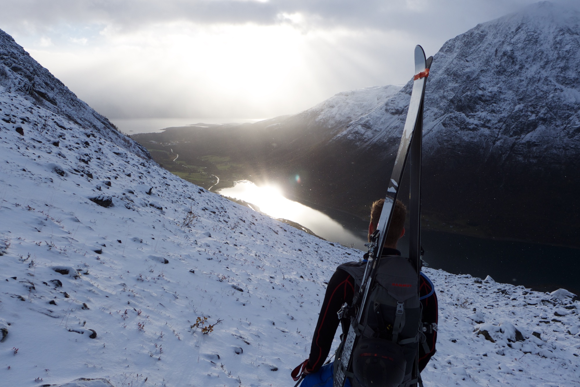 Snow line reached, but still no skiing. At least we got some sun from time to time.