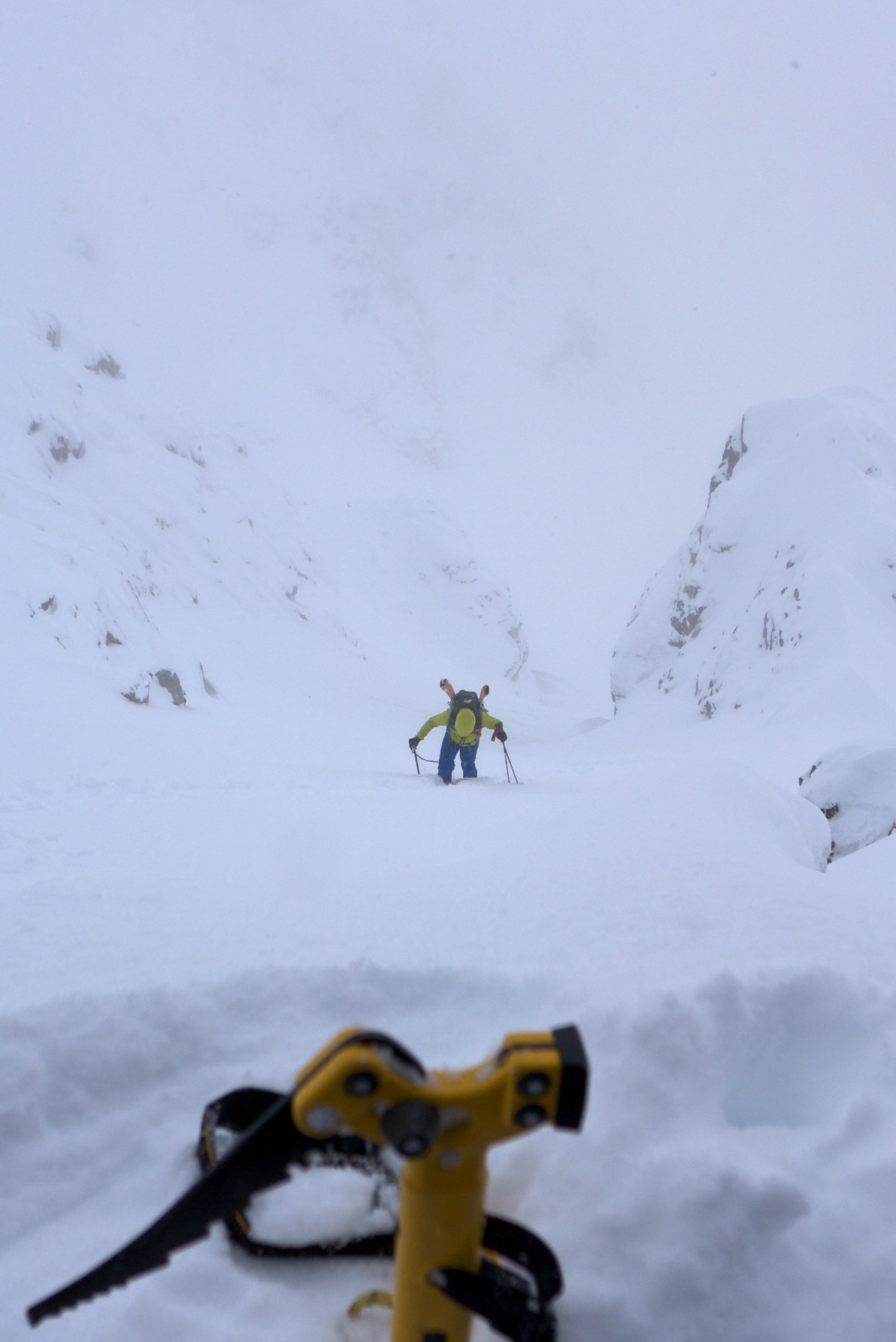 Hiding under a rock and waiting for Marius. Thank you Mikko for lending me the axe, it was awesome!