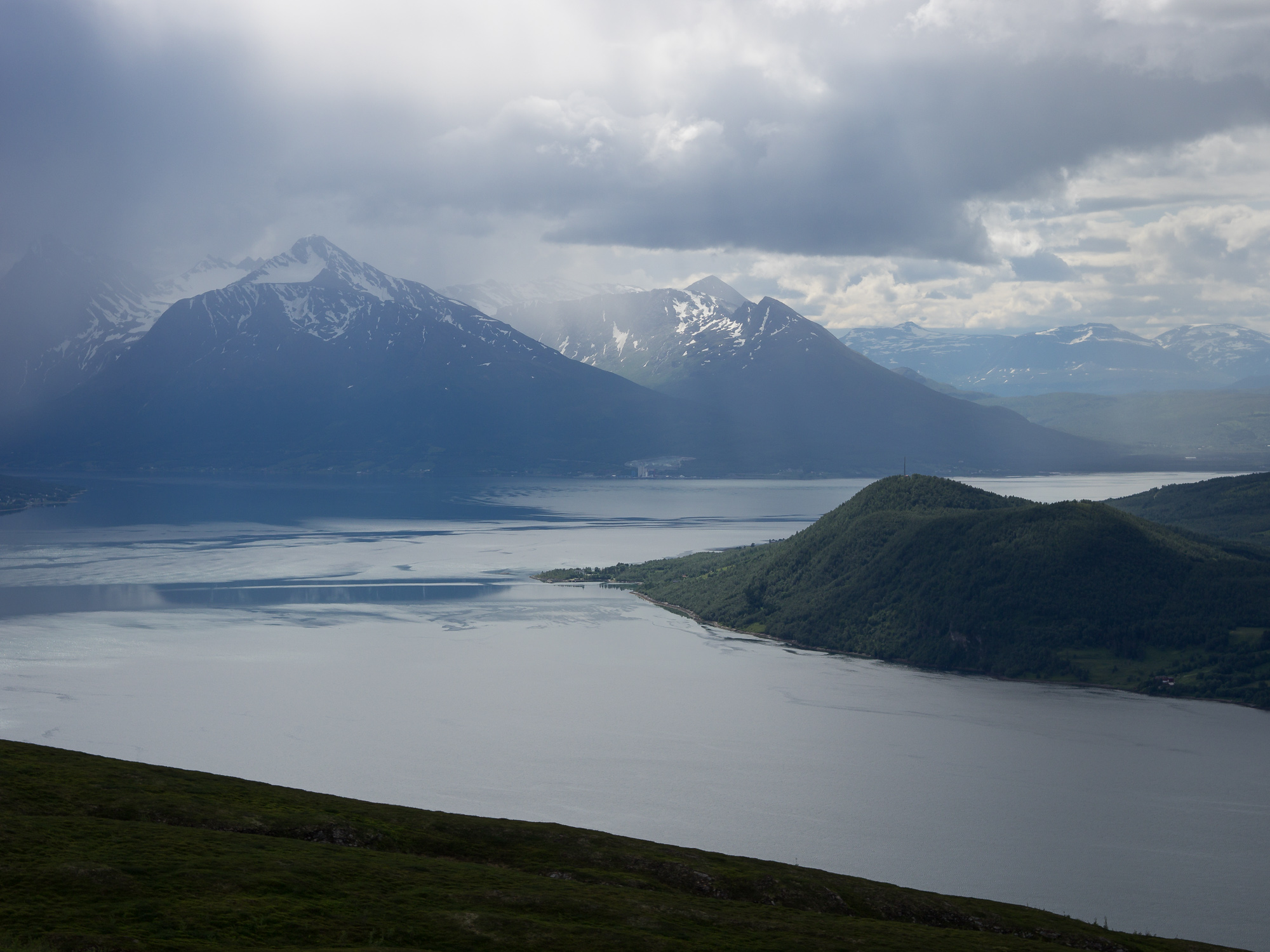 Fantastic views and dramatic clouds with the approaching weather.