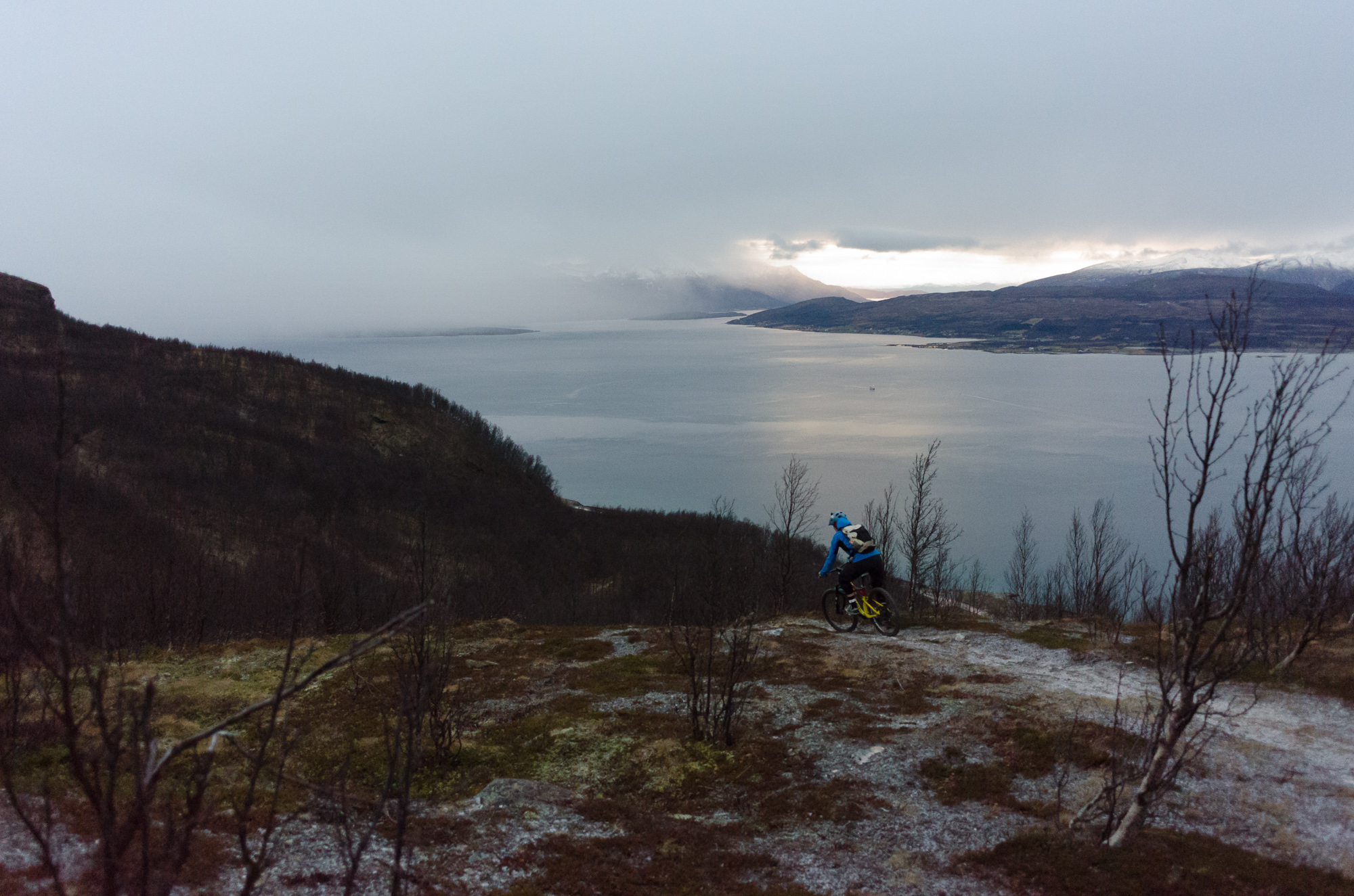 Andrea enjoying the last lap on Gammelgård before the snow came.